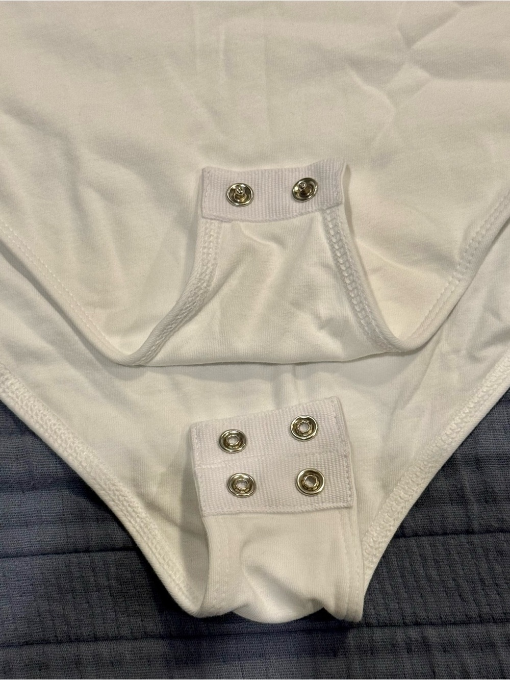 Old Navy Double Layer Scoop Bodysuit Trio in Black, Cream, White - Size Medium - Picture 5 of 6
